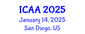 International Conference on Aeronautics and Aeroengineering (ICAA) January 14, 2025 - San Diego, United States