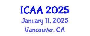 International Conference on Aeronautics and Aeroengineering (ICAA) January 11, 2025 - Vancouver, Canada
