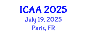 International Conference on Aeronautics and Aeroengineering (ICAA) July 19, 2025 - Paris, France