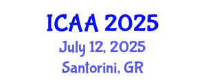 International Conference on Aeronautics and Aeroengineering (ICAA) July 12, 2025 - Santorini, Greece