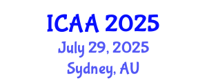 International Conference on Aeronautics and Aeroengineering (ICAA) July 29, 2025 - Sydney, Australia