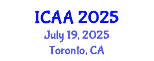 International Conference on Aeronautics and Aeroengineering (ICAA) July 19, 2025 - Toronto, Canada