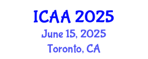 International Conference on Aeronautics and Aeroengineering (ICAA) June 15, 2025 - Toronto, Canada