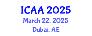 International Conference on Aeronautics and Aeroengineering (ICAA) March 22, 2025 - Dubai, United Arab Emirates