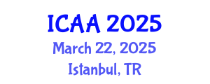 International Conference on Aeronautics and Aeroengineering (ICAA) March 22, 2025 - Istanbul, Turkey