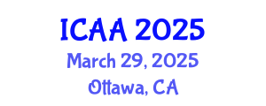 International Conference on Aeronautics and Aeroengineering (ICAA) March 29, 2025 - Ottawa, Canada