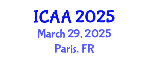 International Conference on Aeronautics and Aeroengineering (ICAA) March 29, 2025 - Paris, France