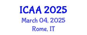 International Conference on Aeronautics and Aeroengineering (ICAA) March 04, 2025 - Rome, Italy