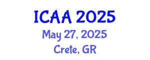 International Conference on Aeronautics and Aeroengineering (ICAA) May 27, 2025 - Crete, Greece