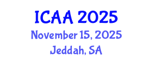 International Conference on Aeronautics and Aeroengineering (ICAA) November 15, 2025 - Jeddah, Saudi Arabia