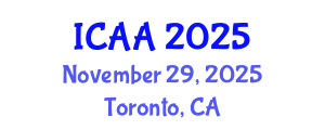 International Conference on Aeronautics and Aeroengineering (ICAA) November 29, 2025 - Toronto, Canada