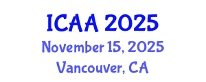 International Conference on Aeronautics and Aeroengineering (ICAA) November 15, 2025 - Vancouver, Canada