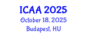 International Conference on Aeronautics and Aeroengineering (ICAA) October 18, 2025 - Budapest, Hungary