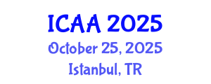 International Conference on Aeronautics and Aeroengineering (ICAA) October 25, 2025 - Istanbul, Turkey