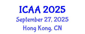 International Conference on Aeronautics and Aeroengineering (ICAA) September 27, 2025 - Hong Kong, China