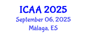 International Conference on Aeronautics and Aeroengineering (ICAA) September 06, 2025 - Málaga, Spain