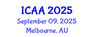 International Conference on Aeronautics and Aeroengineering (ICAA) September 09, 2025 - Melbourne, Australia