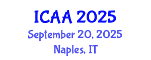 International Conference on Aeronautics and Aeroengineering (ICAA) September 20, 2025 - Naples, Italy