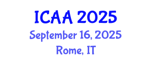 International Conference on Aeronautics and Aeroengineering (ICAA) September 16, 2025 - Rome, Italy