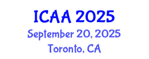 International Conference on Aeronautics and Aeroengineering (ICAA) September 20, 2025 - Toronto, Canada