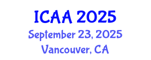 International Conference on Aeronautics and Aeroengineering (ICAA) September 23, 2025 - Vancouver, Canada