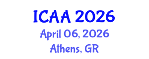 International Conference on Aeronautics and Aeroengineering (ICAA) April 06, 2026 - Athens, Greece International Conference on Aeronautics and Aeroengineering (ICAA) April 06, 2026 - Athens, Greece