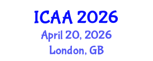 International Conference on Aeronautics and Aeroengineering (ICAA) April 20, 2026 - London, United Kingdom International Conference on Aeronautics and Aeroengineering (ICAA) April 20, 2026 - London, United Kingdom