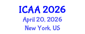 International Conference on Aeronautics and Aeroengineering (ICAA) April 20, 2026 - New York, United States International Conference on Aeronautics and Aeroengineering (ICAA) April 20, 2026 - New York, United States