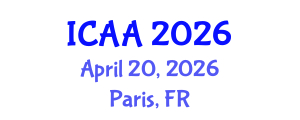 International Conference on Aeronautics and Aeroengineering (ICAA) April 20, 2026 - Paris, France