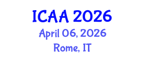 International Conference on Aeronautics and Aeroengineering (ICAA) April 06, 2026 - Rome, Italy