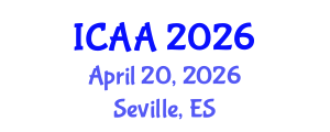 International Conference on Aeronautics and Aeroengineering (ICAA) April 20, 2026 - Seville, Spain International Conference on Aeronautics and Aeroengineering (ICAA) April 20, 2026 - Seville, Spain