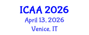 International Conference on Aeronautics and Aeroengineering (ICAA) April 13, 2026 - Venice, Italy International Conference on Aeronautics and Aeroengineering (ICAA) April 13, 2026 - Venice, Italy