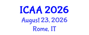 International Conference on Aeronautics and Aeroengineering (ICAA) August 23, 2026 - Rome, Italy International Conference on Aeronautics and Aeroengineering (ICAA) August 23, 2026 - Rome, Italy