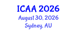 International Conference on Aeronautics and Aeroengineering (ICAA) August 30, 2026 - Sydney, Australia International Conference on Aeronautics and Aeroengineering (ICAA) August 30, 2026 - Sydney, Australia