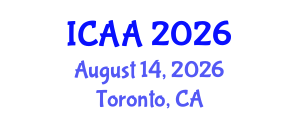 International Conference on Aeronautics and Aeroengineering (ICAA) August 14, 2026 - Toronto, Canada International Conference on Aeronautics and Aeroengineering (ICAA) August 14, 2026 - Toronto, Canada