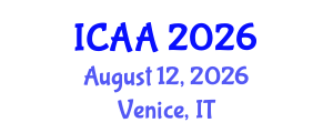 International Conference on Aeronautics and Aeroengineering (ICAA) August 12, 2026 - Venice, Italy International Conference on Aeronautics and Aeroengineering (ICAA) August 12, 2026 - Venice, Italy