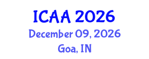 International Conference on Aeronautics and Aeroengineering (ICAA) December 09, 2026 - Goa, India International Conference on Aeronautics and Aeroengineering (ICAA) December 09, 2026 - Goa, India