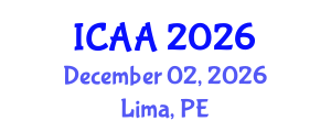 International Conference on Aeronautics and Aeroengineering (ICAA) December 02, 2026 - Lima, Peru