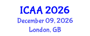 International Conference on Aeronautics and Aeroengineering (ICAA) December 09, 2026 - London, United Kingdom International Conference on Aeronautics and Aeroengineering (ICAA) December 09, 2026 - London, United Kingdom