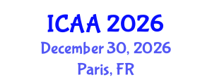 International Conference on Aeronautics and Aeroengineering (ICAA) December 30, 2026 - Paris, France
