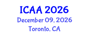 International Conference on Aeronautics and Aeroengineering (ICAA) December 09, 2026 - Toronto, Canada International Conference on Aeronautics and Aeroengineering (ICAA) December 09, 2026 - Toronto, Canada