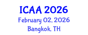 International Conference on Aeronautics and Aeroengineering (ICAA) February 02, 2026 - Bangkok, Thailand International Conference on Aeronautics and Aeroengineering (ICAA) February 02, 2026 - Bangkok, Thailand
