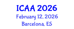 International Conference on Aeronautics and Aeroengineering (ICAA) February 12, 2026 - Barcelona, Spain International Conference on Aeronautics and Aeroengineering (ICAA) February 12, 2026 - Barcelona, Spain