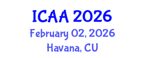 International Conference on Aeronautics and Aeroengineering (ICAA) February 02, 2026 - Havana, Cuba