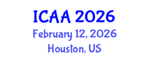 International Conference on Aeronautics and Aeroengineering (ICAA) February 12, 2026 - Houston, United States International Conference on Aeronautics and Aeroengineering (ICAA) February 12, 2026 - Houston, United States