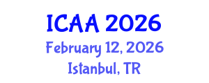 International Conference on Aeronautics and Aeroengineering (ICAA) February 12, 2026 - Istanbul, Turkey International Conference on Aeronautics and Aeroengineering (ICAA) February 12, 2026 - Istanbul, Turkey
