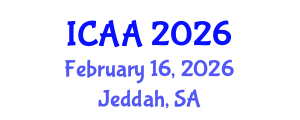 International Conference on Aeronautics and Aeroengineering (ICAA) February 16, 2026 - Jeddah, Saudi Arabia International Conference on Aeronautics and Aeroengineering (ICAA) February 16, 2026 - Jeddah, Saudi Arabia