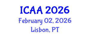 International Conference on Aeronautics and Aeroengineering (ICAA) February 02, 2026 - Lisbon, Portugal International Conference on Aeronautics and Aeroengineering (ICAA) February 02, 2026 - Lisbon, Portugal