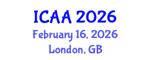 International Conference on Aeronautics and Aeroengineering (ICAA) February 16, 2026 - London, United Kingdom International Conference on Aeronautics and Aeroengineering (ICAA) February 16, 2026 - London, United Kingdom