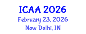 International Conference on Aeronautics and Aeroengineering (ICAA) February 23, 2026 - New Delhi, India International Conference on Aeronautics and Aeroengineering (ICAA) February 23, 2026 - New Delhi, India
